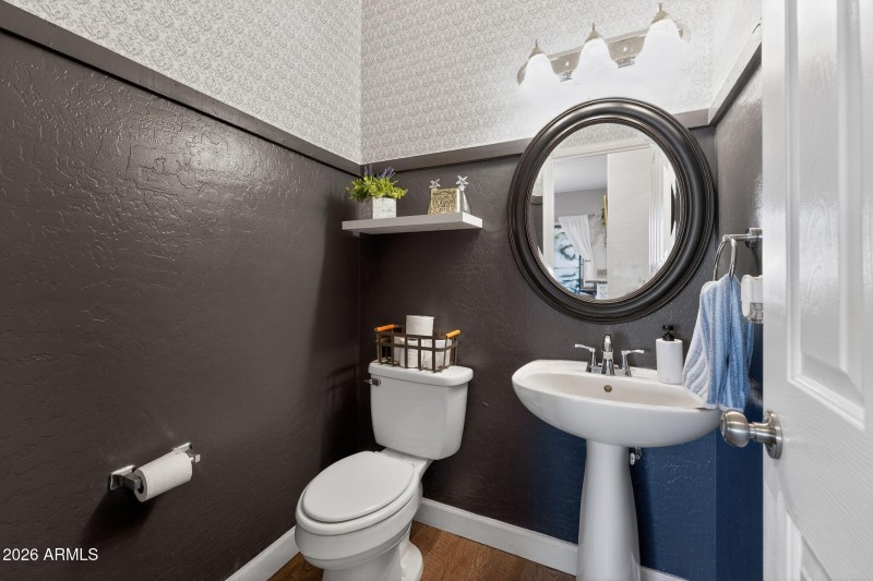 half bathroom downstairs