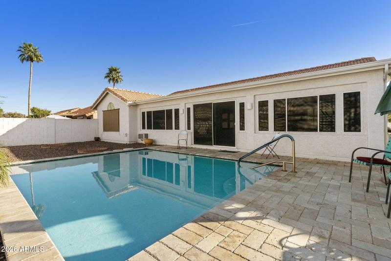 Backyard pool and Arizona room