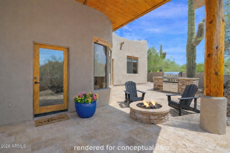 rendered for conceptual idea bbq firepit