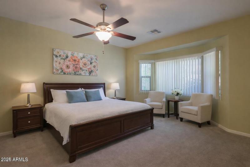 VIRTUALLY STAGED MASTER BEDROOM