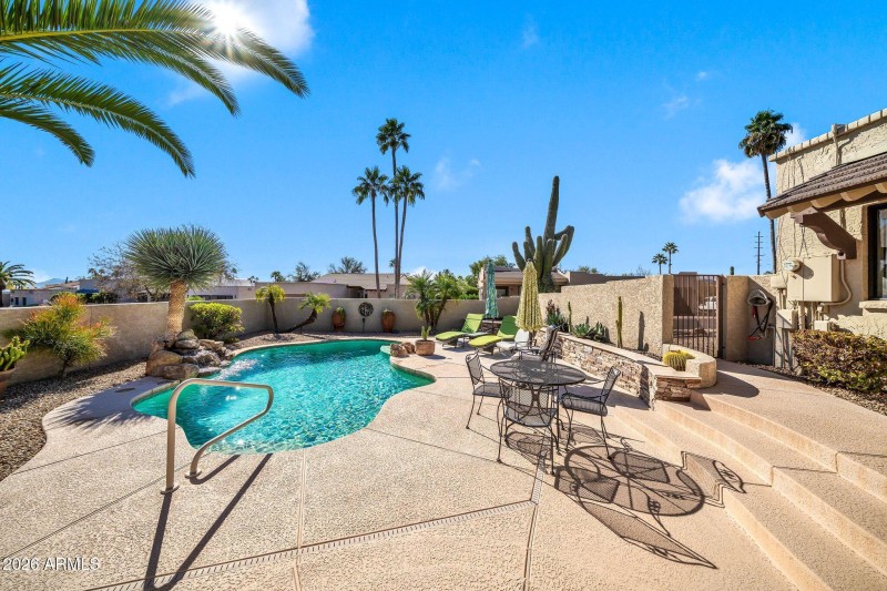 Ample cool decking for seating