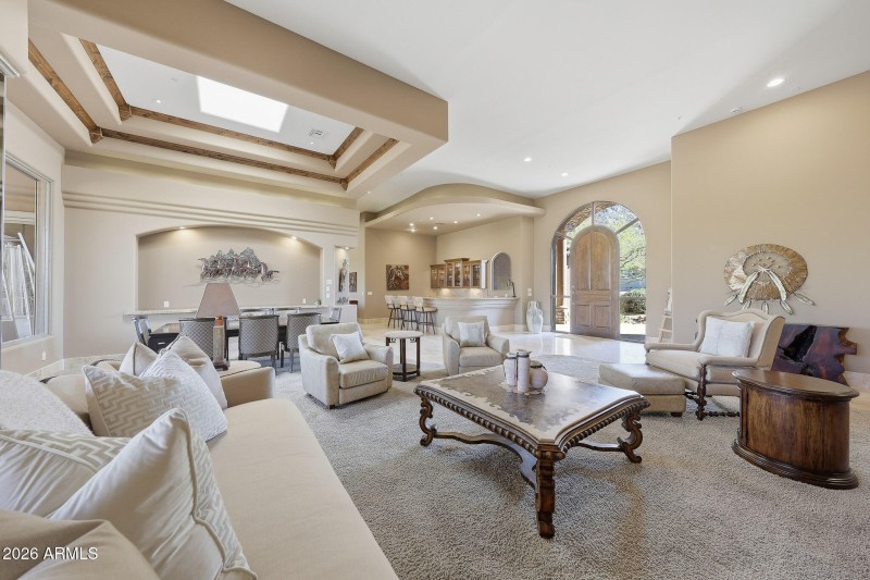 Living Room to Wet Bar