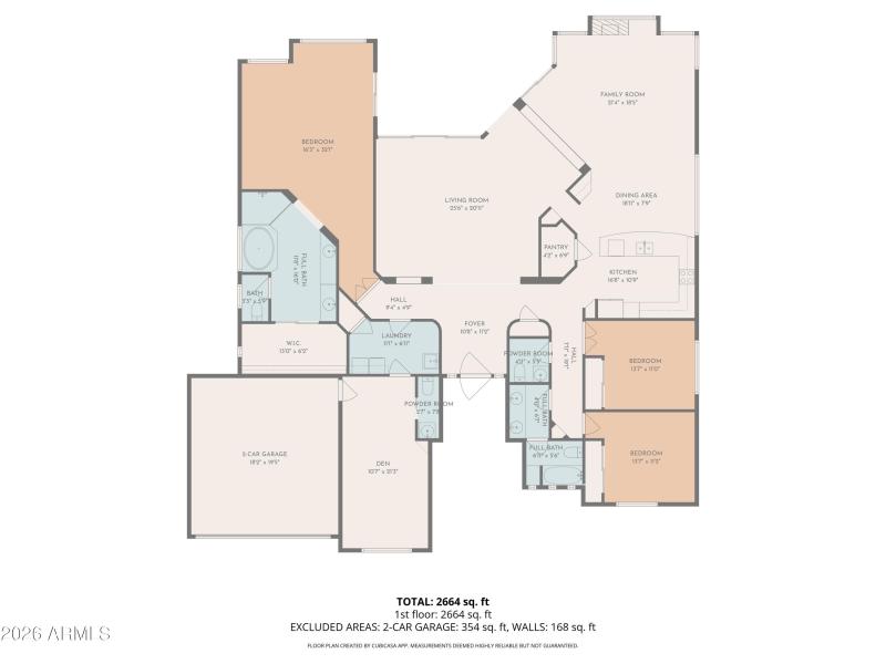 2D Floor Plan for 15319 East Redrock Dri