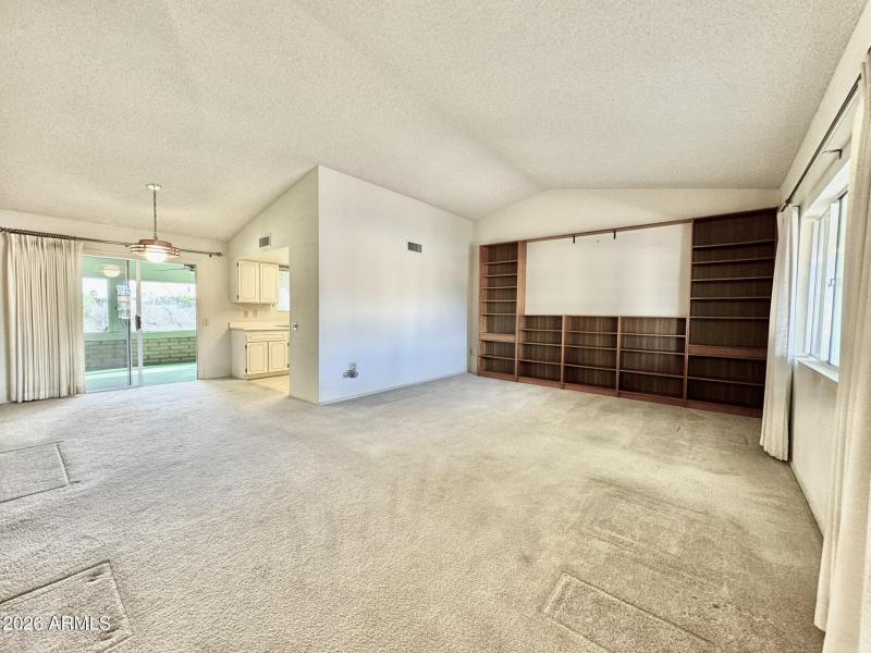 great room and dining area