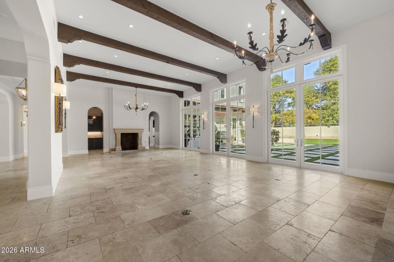 Exeter Blvd Living Room + Fireplae