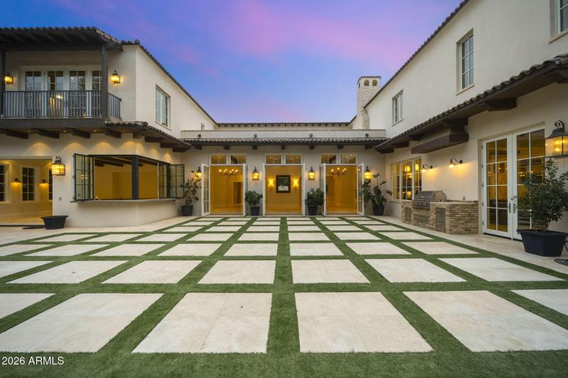 Exeter Backyard Courtyard Doors Open