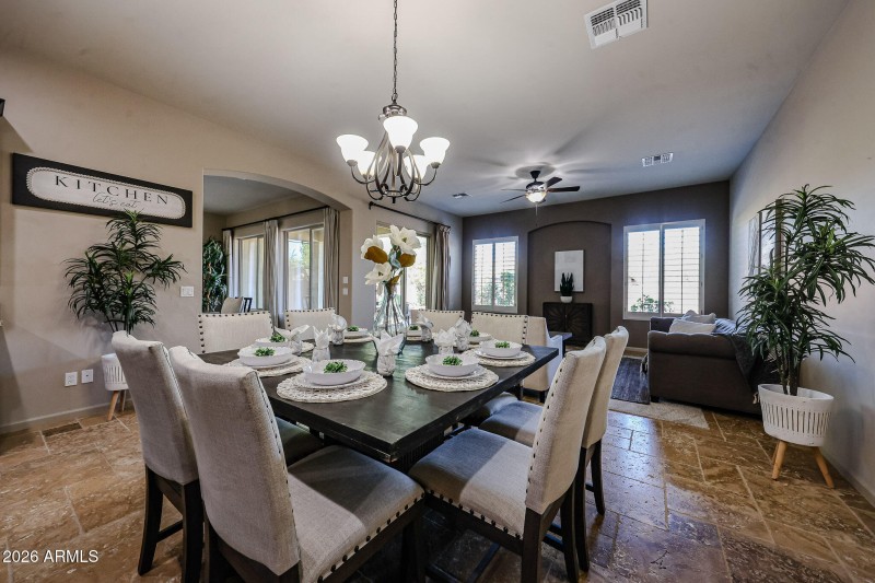 Dining Area View to Family Room