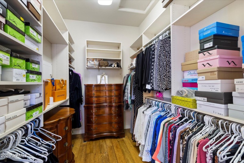 Walk-In Closet w Custom Built-Ins