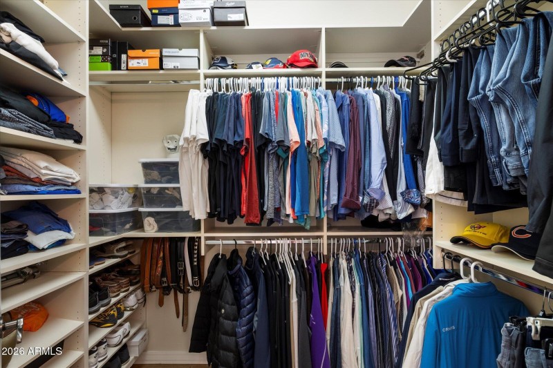 Walk-In Closet w Custom Built-Ins