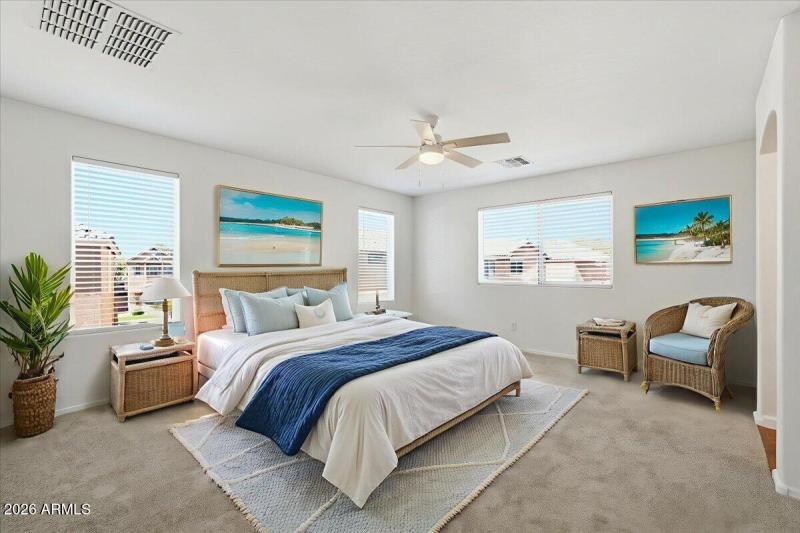 Primary Suite virtually staged