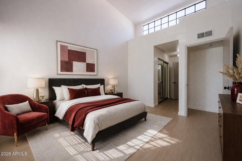 Primary Bedroom w/ai furnishings