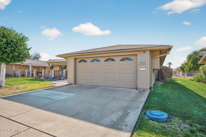 2 car garage & side yard