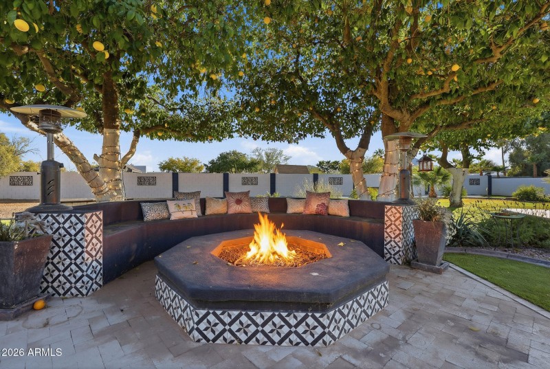 Fire Pit by Pool