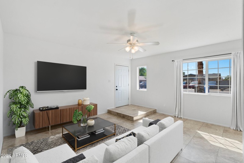 Front Living Room with Visual Staging