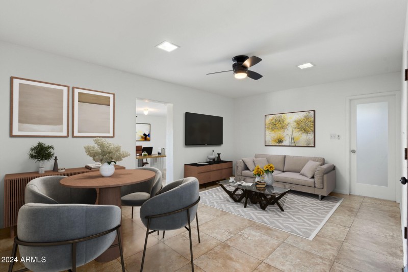 Back Living Room with Visual Staging