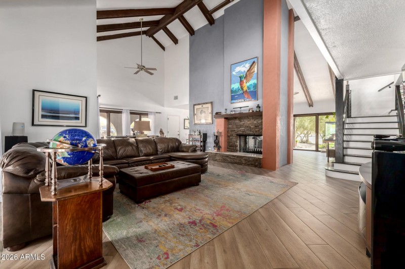 Living Room with Fireplace