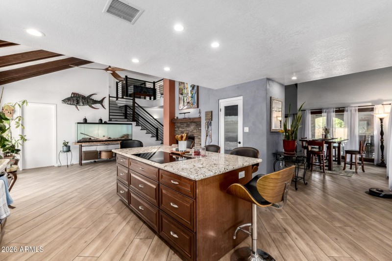 Modern Kitchen with Loft View