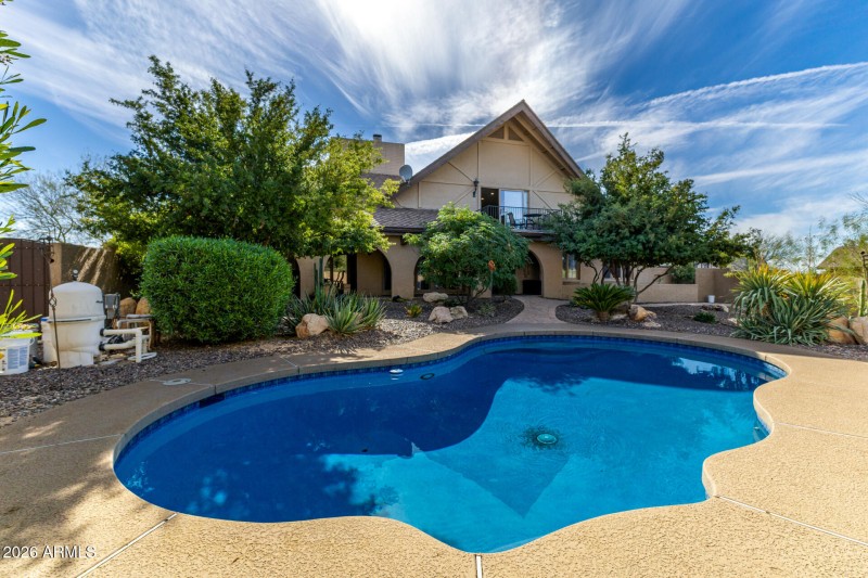 Rear Elevation with Balcony