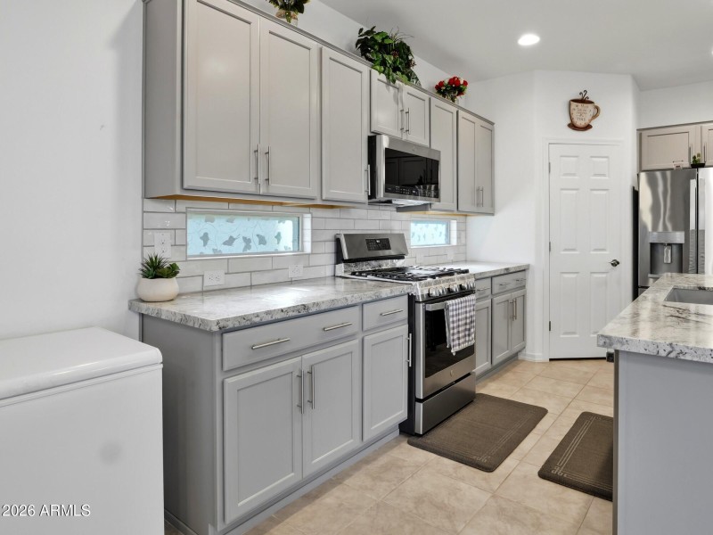 gas stove in kitchen