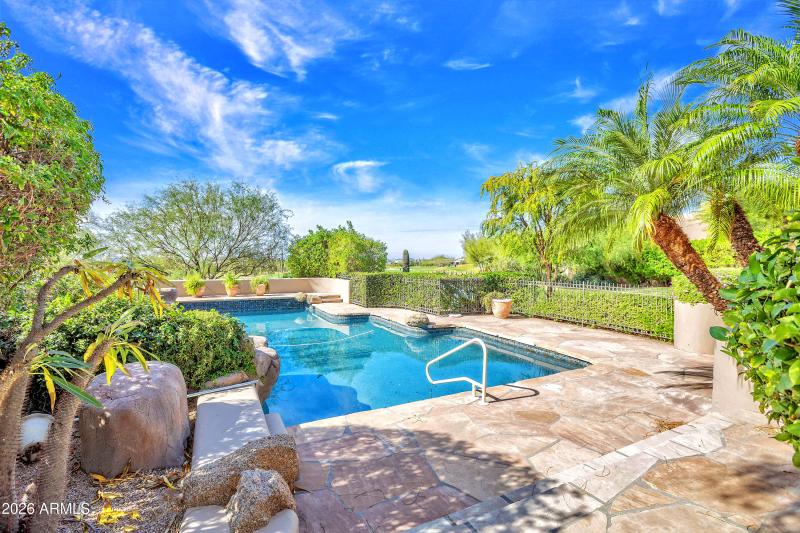 Relaxing backyard oasis