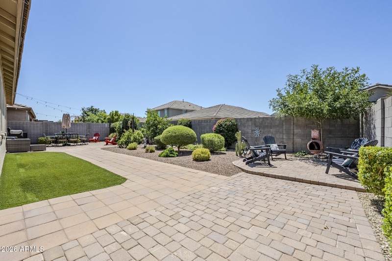 Raised Paver Seating Area