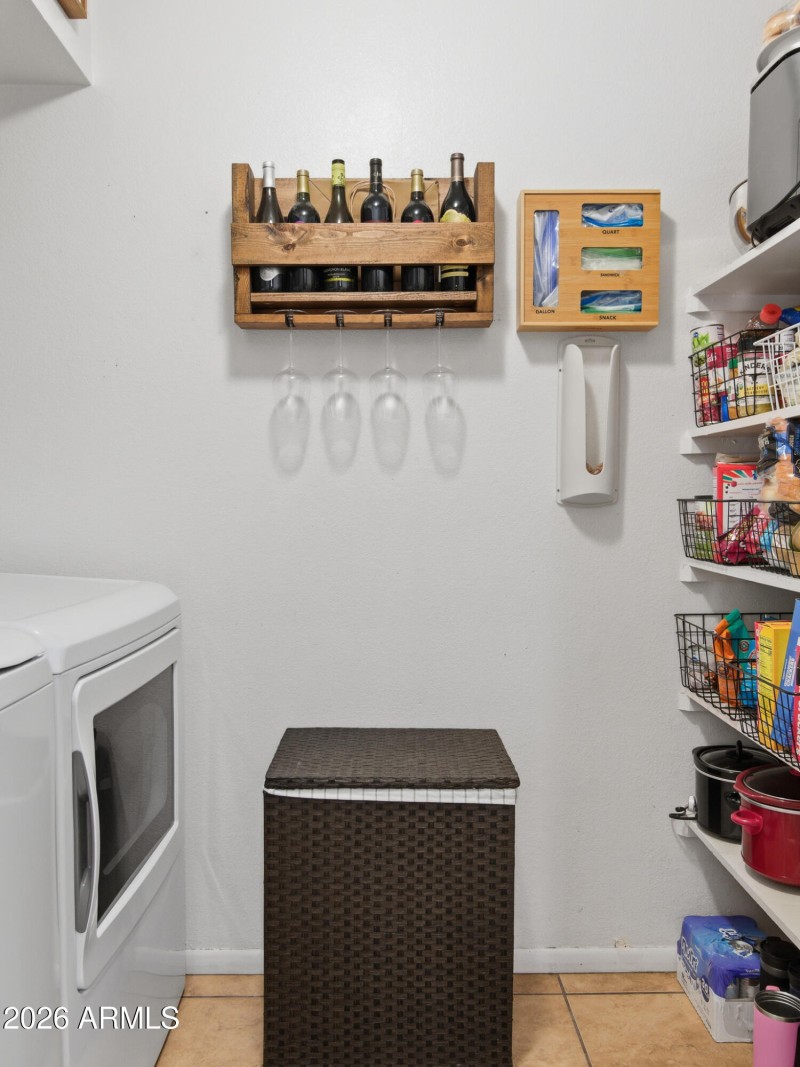 Laundry and pantry area
