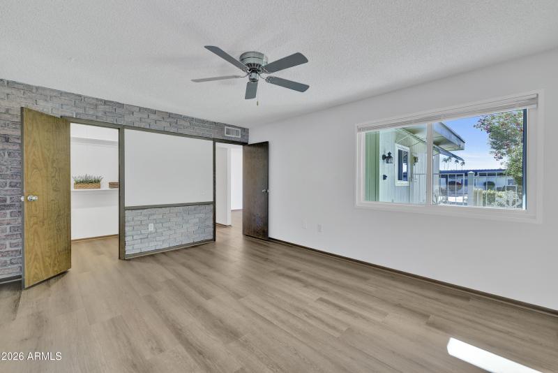 Bedroom 2 overlooks front patio