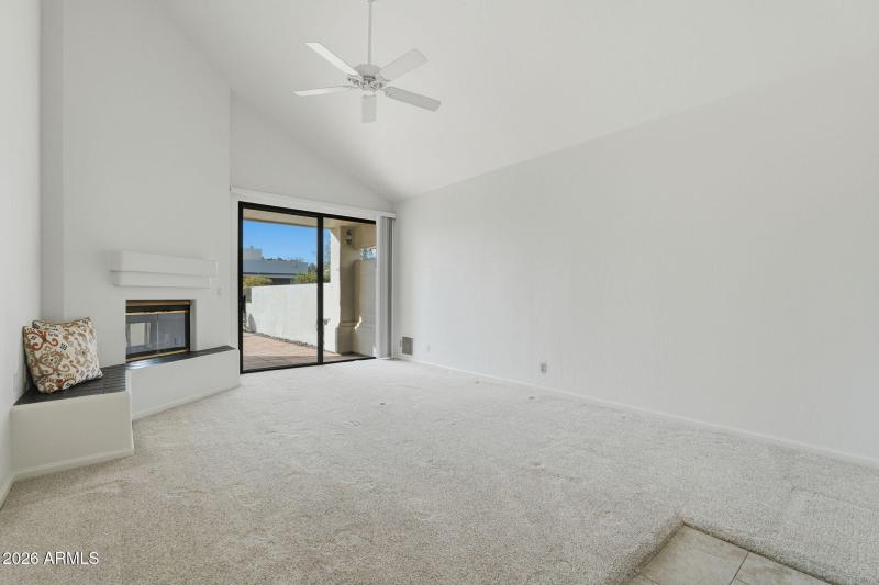 Large primary bedroom/fireplace