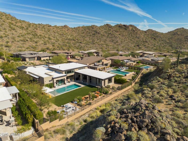 Aerial View to Complete Private Yard