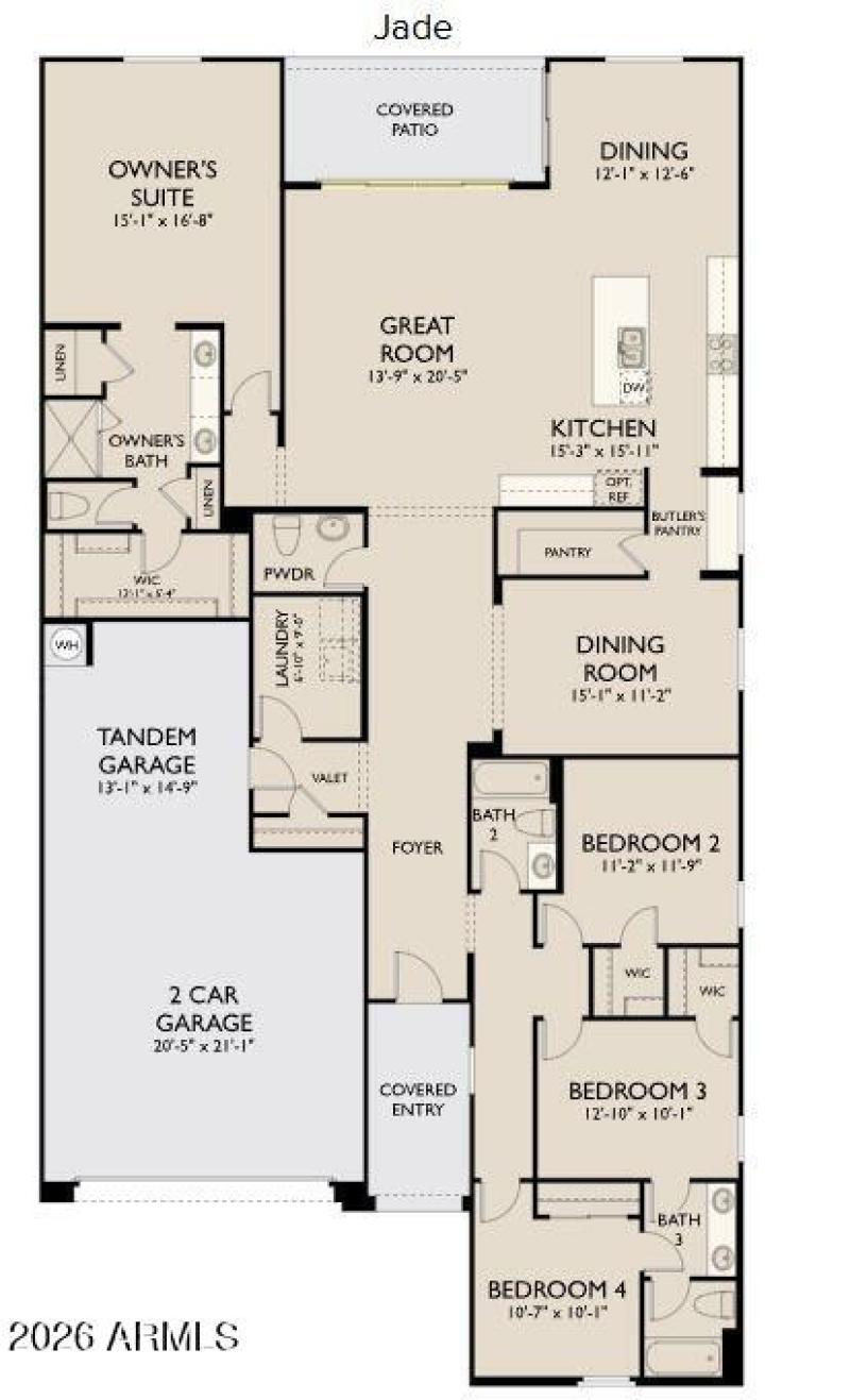 Jade - Left Garage - Center Slider