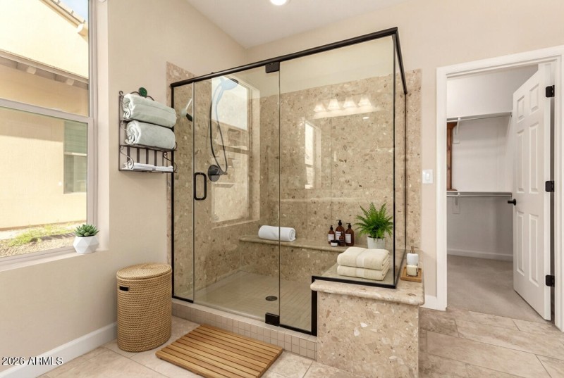 Large walk-in shower