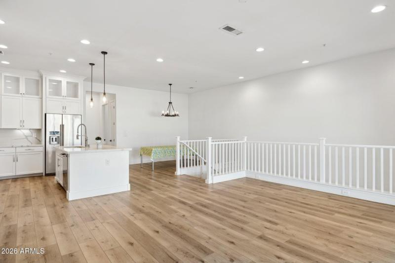 Great room open to kitchen & DR