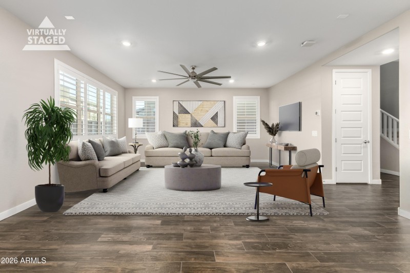Virtually Staged Living Room