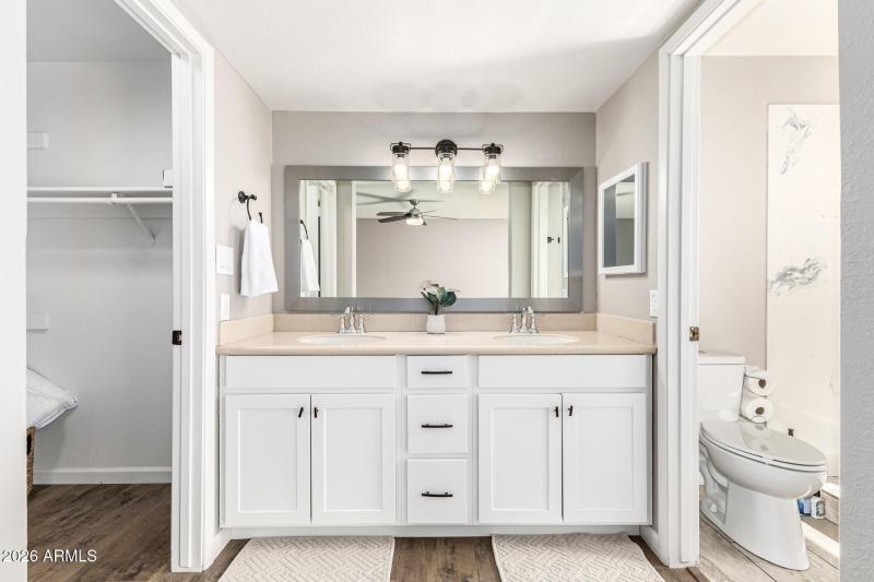 Nicely updated primary bathroom