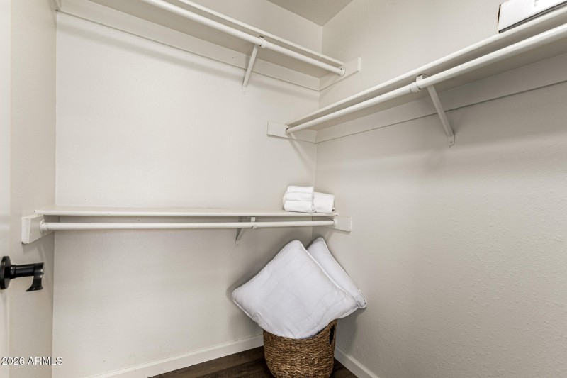 spacious primary closet