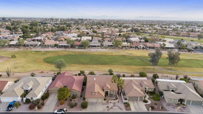 Aerial view - Home on Golf Course