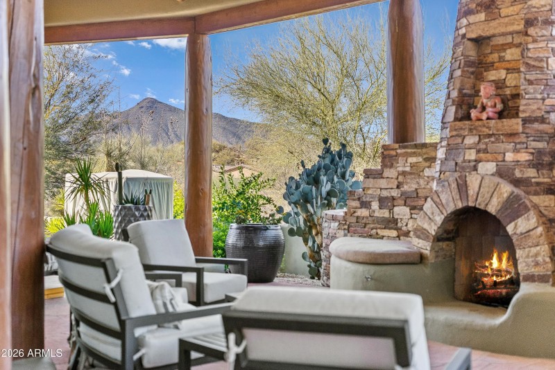 Patio Fireplace and seating