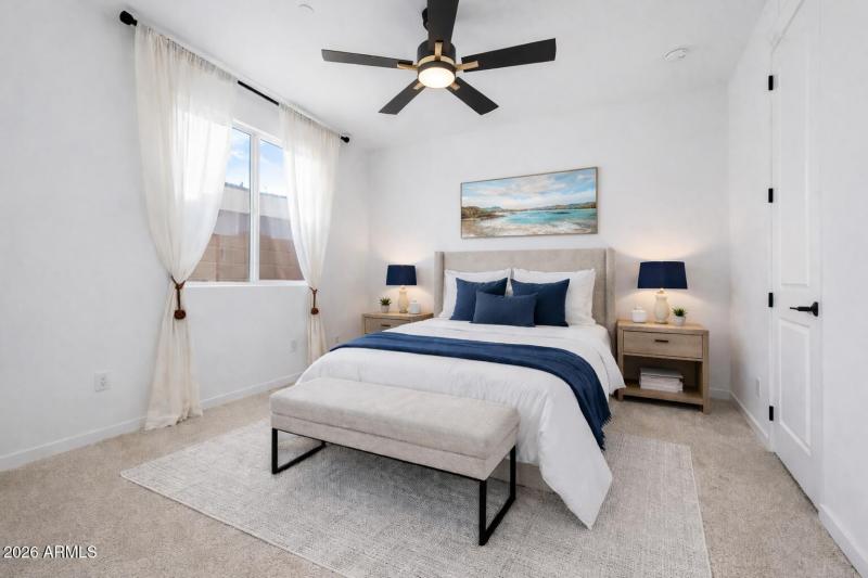 Bedroom 4 shown with virtual staging