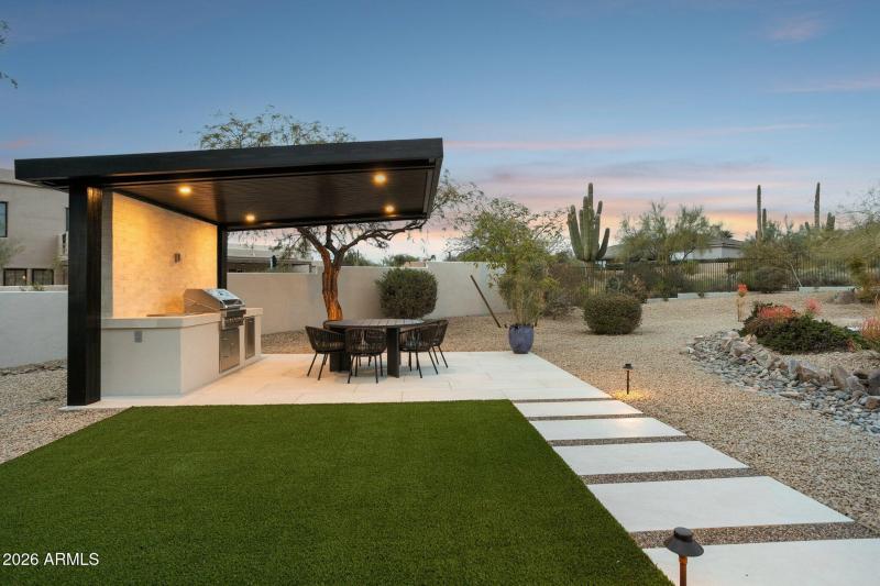 Custom Pergola with Built in BBQ