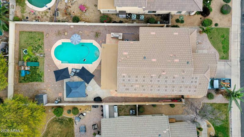 Aerial Shot of Rear Yard