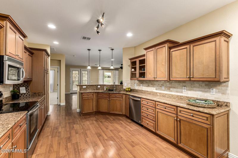 Glass Inserts with Granite Counters