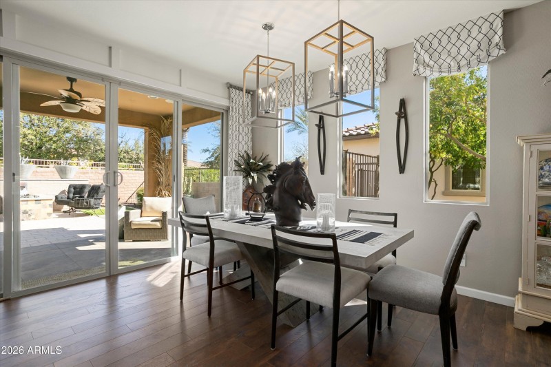 STUNNING DINING AREA OF GREAT ROOM