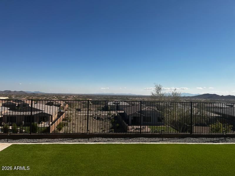 Daylight city view from backyard