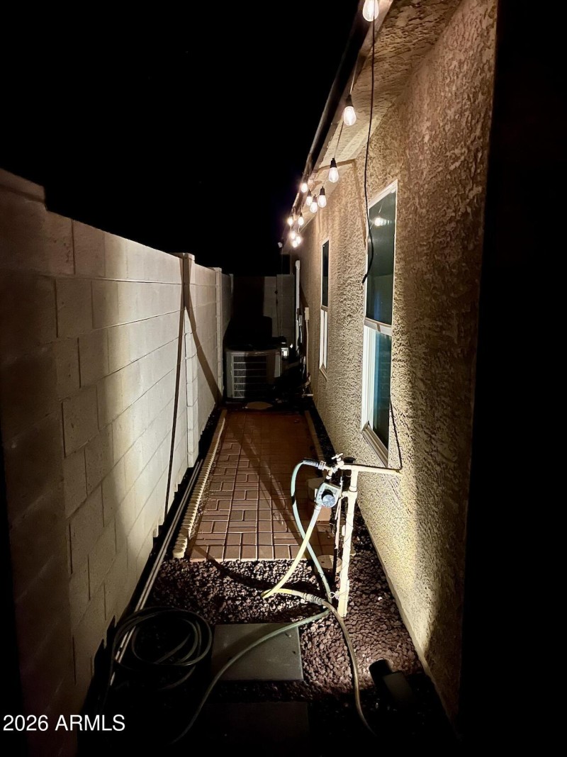 backyard 1 night time