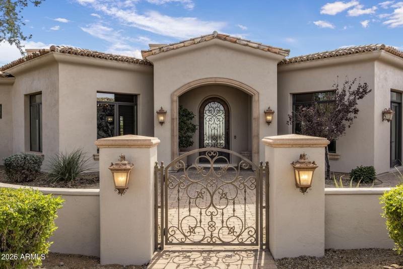 Front Entry Gate and Courtyard