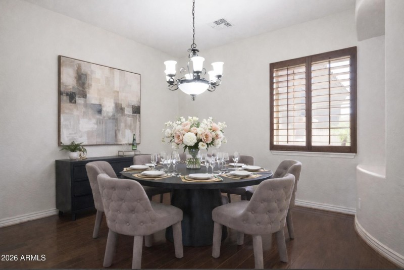 Formal Dining Virtually Staged