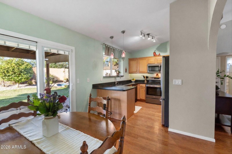 Bright Dining Area w Backyard Access
