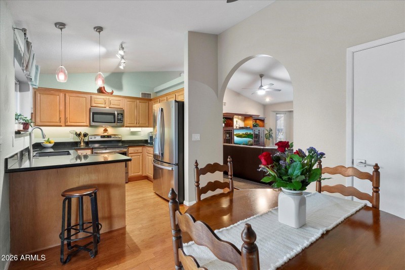 Bright Dining Area w Backyard Access