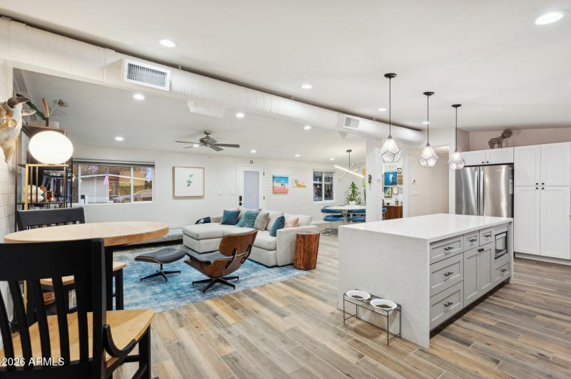Casual dining space off kitchen