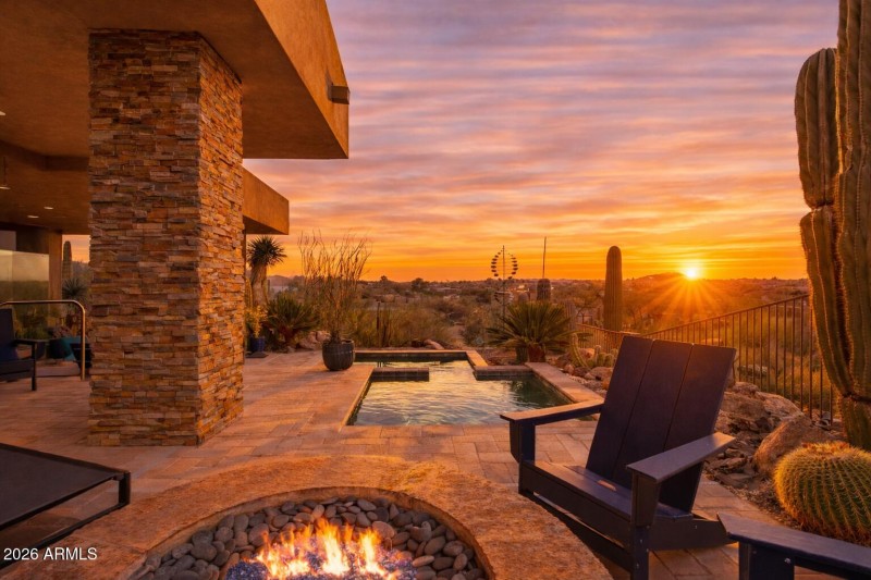 Sunset from the pool